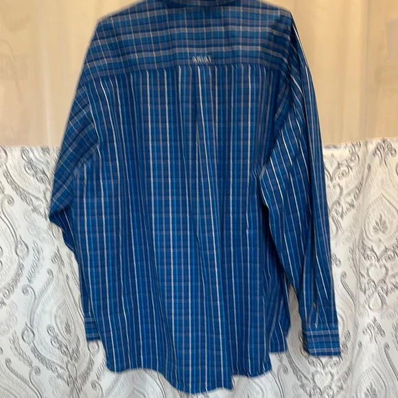 Ariat Blue Casual Button Down Shirt Relaxed Fit - Picture 4 of 5